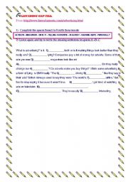 English worksheet: Listening activity