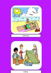 Summer Activities Flashcards # 1