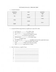 English Worksheet: Past tense guide