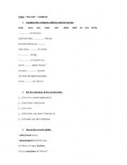 English Worksheet: Song 