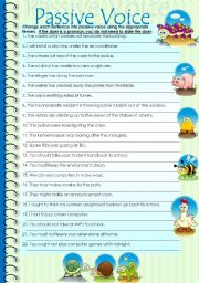 English Worksheet: Passive voice