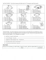 English Worksheet: Diseases and treatments