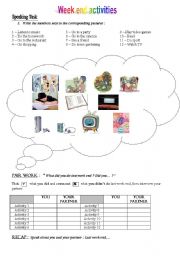 English Worksheet: Last weekend activities