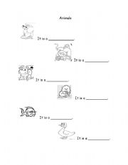 English worksheet: Animal Pets