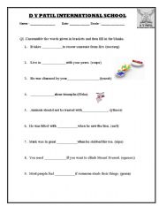 English worksheet: grammer unscrambled words