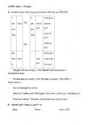 English Worksheet: have got