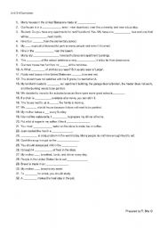 English Worksheet: Vocabulary