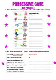 English Worksheet: Possessive case  (PART 2)