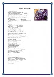 English Worksheet: Crying by Aerosmith