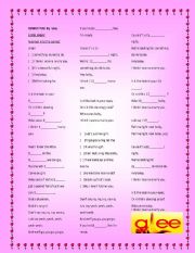 English worksheet: Song Marry you By Glee cast