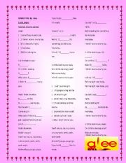 English Worksheet: Song Marry you By Glee cast