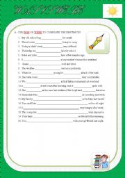 English Worksheet: verb to be: was and were