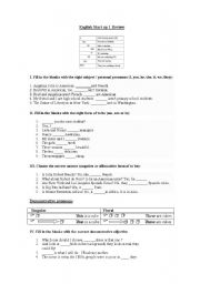 personal pronouns/demonstratives/ time