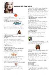 English Worksheet: Adele - Rolling into the Deep - Basic