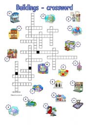 Buildings - crossword with key