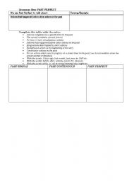 English worksheet: Past Tenses