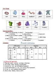 English Worksheet: PRESENT CONTINUOUS