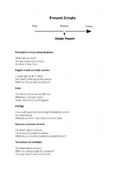 English Worksheet: Present Simple Handout