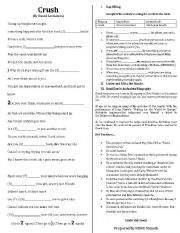 English Worksheet: Crush by David Archuleta