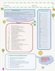 English Worksheet: Grammar Exercises