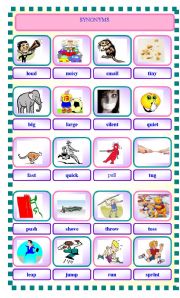 English Worksheet: synonyms