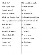 English Worksheet: wh- questions with to be 