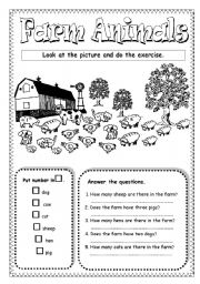 English Worksheet: Farm Animals