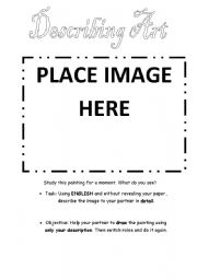 English Worksheet: Visual Dictation