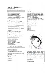 English Worksheet: Yeah 3x - Chris Brown