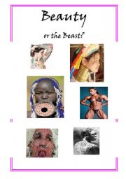 English Worksheet: Beauty or the beast