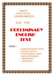 English Worksheet: P.E.T syllabus