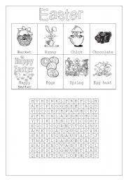 Easter vocabulary & wordsearch