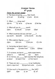 English Worksheet: grammar 