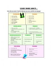 English Worksheet: greetin, introducing and leavetakings