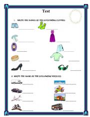 English Worksheet: test
