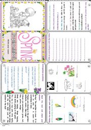 English Worksheet: My Spring minibook