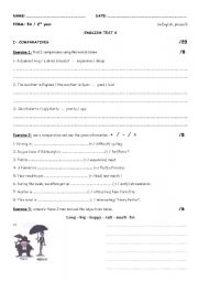 English Worksheet: Comparison