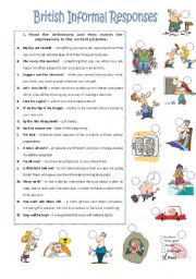 English Worksheet: British Informal Responses