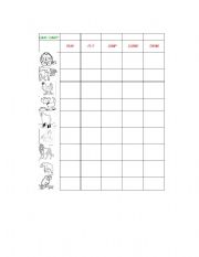 English Worksheet: can-can´t animals