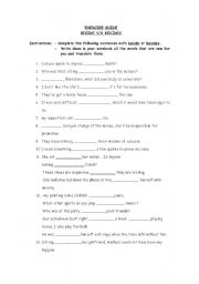 English Worksheet: Besides v/s Beside