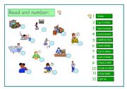 English Worksheet: Daily Routines.