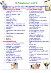 English Worksheet: Writing practice for TOEFL/IELTS exams. Useful expressions and vocabulary. Part XII.