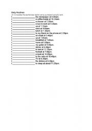 English Worksheet: present simple tense