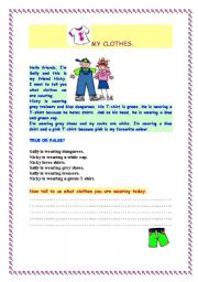 English Worksheet: MY CLOTHES.