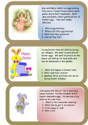 English Worksheet: Easter mini comprehensions