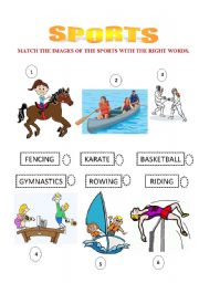 English worksheet: Sports