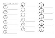 English Worksheet: What time is it?