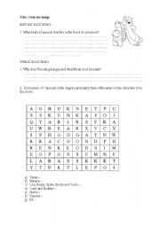 English Worksheet: OVER THE HEDGE - PROJECT FILM
