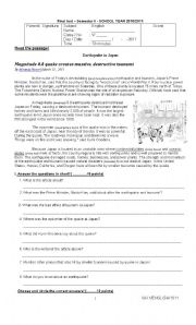 English Worksheet: Reading 