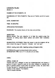 English Worksheet: lesson plan warm up-presentation-practise-production